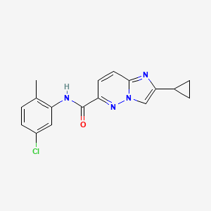 molecular formula C17H15ClN4O B6454617 N-(5-chloro-2-methylphenyl)-2-cyclopropylimidazo[1,2-b]pyridazine-6-carboxamide CAS No. 2549034-37-7
