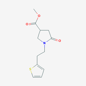 molecular formula C12H15NO3S B6454787 methyl 5-oxo-1-[2-(thiophen-2-yl)ethyl]pyrrolidine-3-carboxylate CAS No. 2549050-61-3