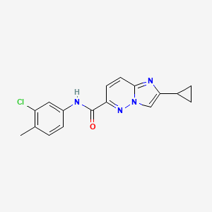 molecular formula C17H15ClN4O B6454858 N-(3-chloro-4-methylphenyl)-2-cyclopropylimidazo[1,2-b]pyridazine-6-carboxamide CAS No. 2549043-70-9