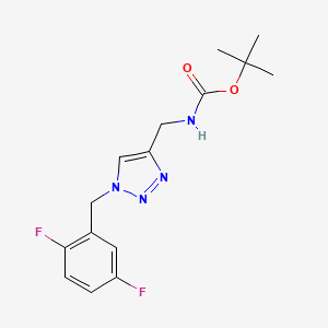 molecular formula C15H18F2N4O2 B6454911 tert-butyl N-({1-[(2,5-difluorophenyl)methyl]-1H-1,2,3-triazol-4-yl}methyl)carbamate CAS No. 2548993-82-2