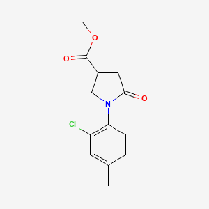 molecular formula C13H14ClNO3 B6455064 methyl 1-(2-chloro-4-methylphenyl)-5-oxopyrrolidine-3-carboxylate CAS No. 63675-06-9