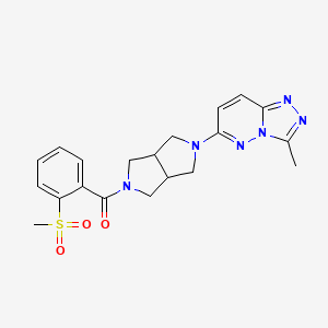 molecular formula C20H22N6O3S B6455190 2-(2-methanesulfonylbenzoyl)-5-{3-methyl-[1,2,4]triazolo[4,3-b]pyridazin-6-yl}-octahydropyrrolo[3,4-c]pyrrole CAS No. 2549020-81-5