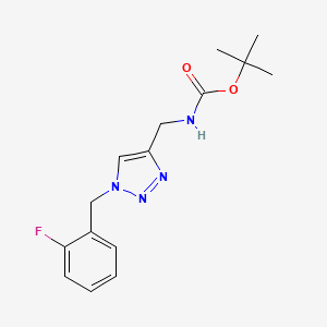 molecular formula C15H19FN4O2 B6455209 tert-butyl N-({1-[(2-fluorophenyl)methyl]-1H-1,2,3-triazol-4-yl}methyl)carbamate CAS No. 2549013-24-1