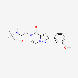 molecular formula C19H22N4O3 B6455436 N-tert-butyl-2-[2-(3-methoxyphenyl)-4-oxo-4H,5H-pyrazolo[1,5-a]pyrazin-5-yl]acetamide CAS No. 2326916-76-9