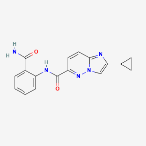 molecular formula C17H15N5O2 B6455462 N-(2-carbamoylphenyl)-2-cyclopropylimidazo[1,2-b]pyridazine-6-carboxamide CAS No. 2548983-87-3