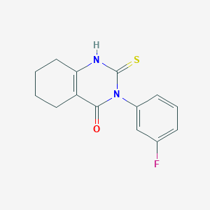 B6455647 3-(3-fluorophenyl)-2-sulfanylidene-1,2,3,4,5,6,7,8-octahydroquinazolin-4-one CAS No. 2549066-22-8
