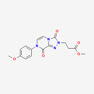 molecular formula C16H16N4O5 B6455885 methyl 3-[7-(4-methoxyphenyl)-3,8-dioxo-2H,3H,7H,8H-[1,2,4]triazolo[4,3-a]pyrazin-2-yl]propanoate CAS No. 2548976-18-5