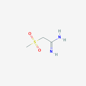 molecular formula C3H8N2O2S B064559 2-(Methanesulphonyl)acetamidine CAS No. 183180-66-7