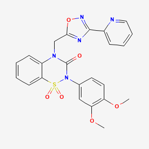 2-(3,4-dimethoxyphenyl)-4-{[3-(pyridin-2-yl)-1,2,4-oxadiazol-5-yl]methyl}-3,4-dihydro-2H-1lambda6,2,4-benzothiadiazine-1,1,3-trione