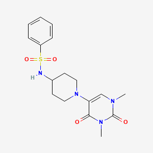 N-[1-(1,3-dimethyl-2,4-dioxo-1,2,3,4-tetrahydropyrimidin-5-yl)piperidin-4-yl]benzenesulfonamide