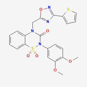 2-(3,4-dimethoxyphenyl)-4-{[3-(thiophen-2-yl)-1,2,4-oxadiazol-5-yl]methyl}-3,4-dihydro-2H-1lambda6,2,4-benzothiadiazine-1,1,3-trione