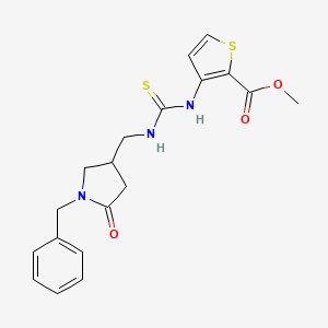 methyl 3-({[(1-benzyl-5-oxopyrrolidin-3-yl)methyl]carbamothioyl}amino)thiophene-2-carboxylate