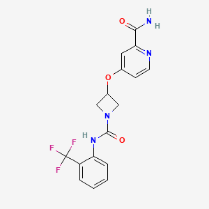 4-[(1-{[2-(trifluoromethyl)phenyl]carbamoyl}azetidin-3-yl)oxy]pyridine-2-carboxamide