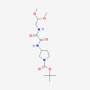 molecular formula C15H27N3O6 B6456211 tert-butyl 3-{[(2,2-dimethoxyethyl)carbamoyl]formamido}pyrrolidine-1-carboxylate CAS No. 2549000-72-6