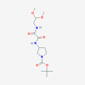 tert-butyl 3-{[(2,2-dimethoxyethyl)carbamoyl]formamido}pyrrolidine-1-carboxylate