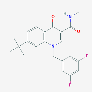 7-tert-butyl-1-[(3,5-difluorophenyl)methyl]-N-methyl-4-oxo-1,4-dihydroquinoline-3-carboxamide