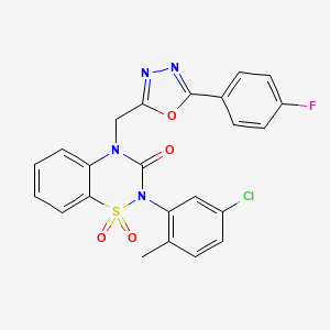 2-(5-chloro-2-methylphenyl)-4-{[5-(4-fluorophenyl)-1,3,4-oxadiazol-2-yl]methyl}-3,4-dihydro-2H-1lambda6,2,4-benzothiadiazine-1,1,3-trione