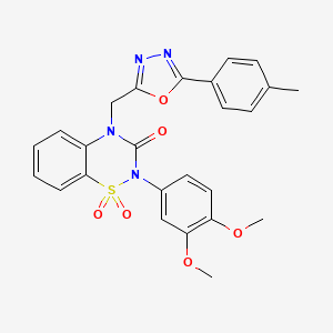 2-(3,4-dimethoxyphenyl)-4-{[5-(4-methylphenyl)-1,3,4-oxadiazol-2-yl]methyl}-3,4-dihydro-2H-1lambda6,2,4-benzothiadiazine-1,1,3-trione