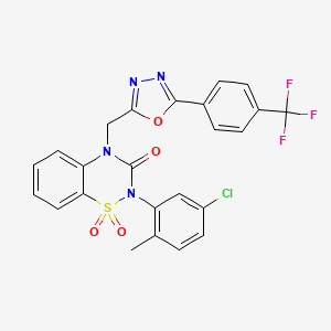 2-(5-chloro-2-methylphenyl)-4-({5-[4-(trifluoromethyl)phenyl]-1,3,4-oxadiazol-2-yl}methyl)-3,4-dihydro-2H-1lambda6,2,4-benzothiadiazine-1,1,3-trione