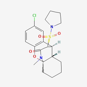 (1R,9R,17R)-6-chloro-15-methyl-17-(pyrrolidine-1-sulfonyl)-2-oxa-15-azatetracyclo[7.5.3.0^{1,10}.0^{3,8}]heptadeca-3,5,7-trien-16-one