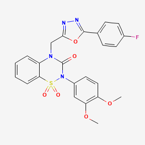 2-(3,4-dimethoxyphenyl)-4-{[5-(4-fluorophenyl)-1,3,4-oxadiazol-2-yl]methyl}-3,4-dihydro-2H-1lambda6,2,4-benzothiadiazine-1,1,3-trione