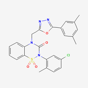 2-(5-chloro-2-methylphenyl)-4-{[5-(3,5-dimethylphenyl)-1,3,4-oxadiazol-2-yl]methyl}-3,4-dihydro-2H-1lambda6,2,4-benzothiadiazine-1,1,3-trione