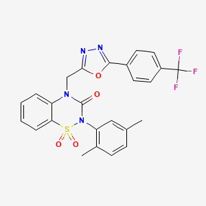 2-(2,5-dimethylphenyl)-4-({5-[4-(trifluoromethyl)phenyl]-1,3,4-oxadiazol-2-yl}methyl)-3,4-dihydro-2H-1lambda6,2,4-benzothiadiazine-1,1,3-trione