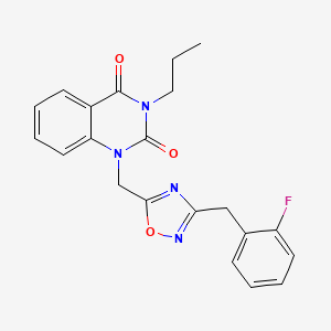 1-({3-[(2-fluorophenyl)methyl]-1,2,4-oxadiazol-5-yl}methyl)-3-propyl-1,2,3,4-tetrahydroquinazoline-2,4-dione