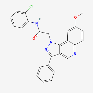N-(2-chlorophenyl)-2-{8-methoxy-3-phenyl-1H-pyrazolo[4,3-c]quinolin-1-yl}acetamide