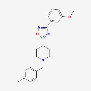 molecular formula C22H25N3O2 B6456470 4-[3-(3-methoxyphenyl)-1,2,4-oxadiazol-5-yl]-1-[(4-methylphenyl)methyl]piperidine CAS No. 2549000-07-7