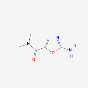 molecular formula C6H9N3O2 B6456517 2-amino-N,N-dimethyl-1,3-oxazole-5-carboxamide CAS No. 2549004-31-9