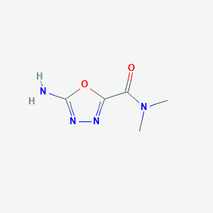 molecular formula C5H8N4O2 B6456527 5-amino-N,N-dimethyl-1,3,4-oxadiazole-2-carboxamide CAS No. 2549039-60-1