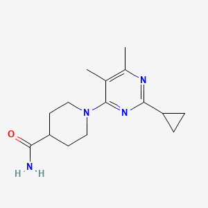 1-(2-cyclopropyl-5,6-dimethylpyrimidin-4-yl)piperidine-4-carboxamide