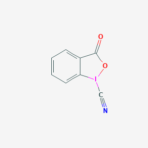 molecular formula C8H4INO2 B064568 1,2-苯并二氧杂-1(3H)-腈, 3-氧代- CAS No. 172876-96-9