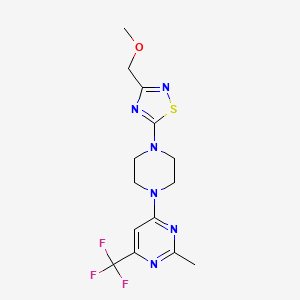 4-{4-[3-(methoxymethyl)-1,2,4-thiadiazol-5-yl]piperazin-1-yl}-2-methyl-6-(trifluoromethyl)pyrimidine