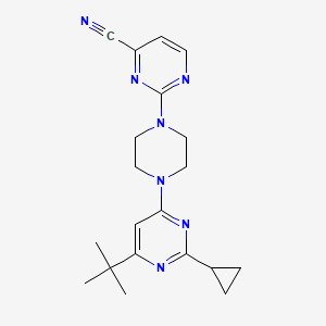 2-[4-(6-tert-butyl-2-cyclopropylpyrimidin-4-yl)piperazin-1-yl]pyrimidine-4-carbonitrile