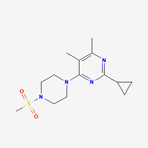 2-cyclopropyl-4-(4-methanesulfonylpiperazin-1-yl)-5,6-dimethylpyrimidine