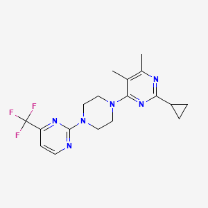 2-cyclopropyl-4,5-dimethyl-6-{4-[4-(trifluoromethyl)pyrimidin-2-yl]piperazin-1-yl}pyrimidine