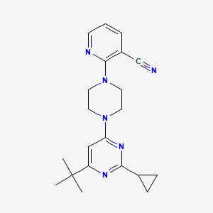 2-[4-(6-tert-butyl-2-cyclopropylpyrimidin-4-yl)piperazin-1-yl]pyridine-3-carbonitrile