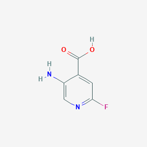 molecular formula C6H5FN2O2 B064571 5-Amino-2-fluoroisonicotinic acid CAS No. 171178-43-1