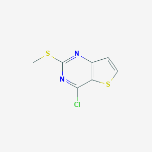 molecular formula C7H5ClN2S2 B064575 4-Chloro-2-(methylthio)thieno[3,2-d]pyrimidine CAS No. 176530-47-5