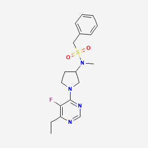 N-[1-(6-ethyl-5-fluoropyrimidin-4-yl)pyrrolidin-3-yl]-N-methyl-1-phenylmethanesulfonamide