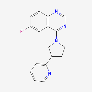 6-fluoro-4-[3-(pyridin-2-yl)pyrrolidin-1-yl]quinazoline