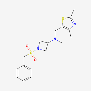N-[(2,4-dimethyl-1,3-thiazol-5-yl)methyl]-N-methyl-1-phenylmethanesulfonylazetidin-3-amine