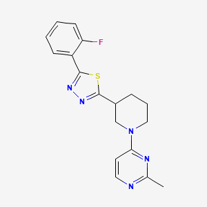 4-{3-[5-(2-fluorophenyl)-1,3,4-thiadiazol-2-yl]piperidin-1-yl}-2-methylpyrimidine
