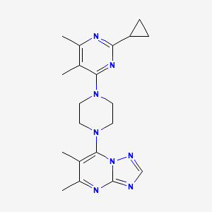 2-cyclopropyl-4-(4-{5,6-dimethyl-[1,2,4]triazolo[1,5-a]pyrimidin-7-yl}piperazin-1-yl)-5,6-dimethylpyrimidine