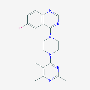 6-fluoro-4-[4-(2,5,6-trimethylpyrimidin-4-yl)piperazin-1-yl]quinazoline