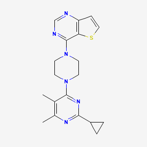 2-cyclopropyl-4,5-dimethyl-6-(4-{thieno[3,2-d]pyrimidin-4-yl}piperazin-1-yl)pyrimidine