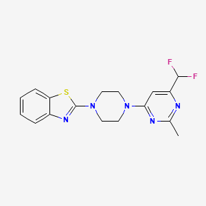 2-{4-[6-(difluoromethyl)-2-methylpyrimidin-4-yl]piperazin-1-yl}-1,3-benzothiazole