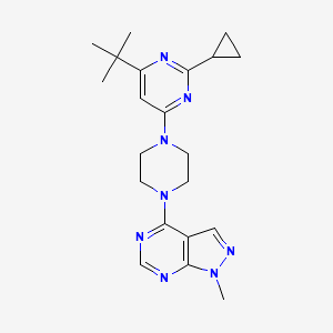 4-tert-butyl-2-cyclopropyl-6-(4-{1-methyl-1H-pyrazolo[3,4-d]pyrimidin-4-yl}piperazin-1-yl)pyrimidine